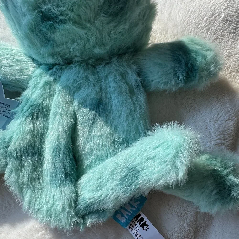 NWT Bark Box SLOBBERTOOTH TIGER Plush Dog Toy, Blue, Size M/L 20+ lbs. Dogs